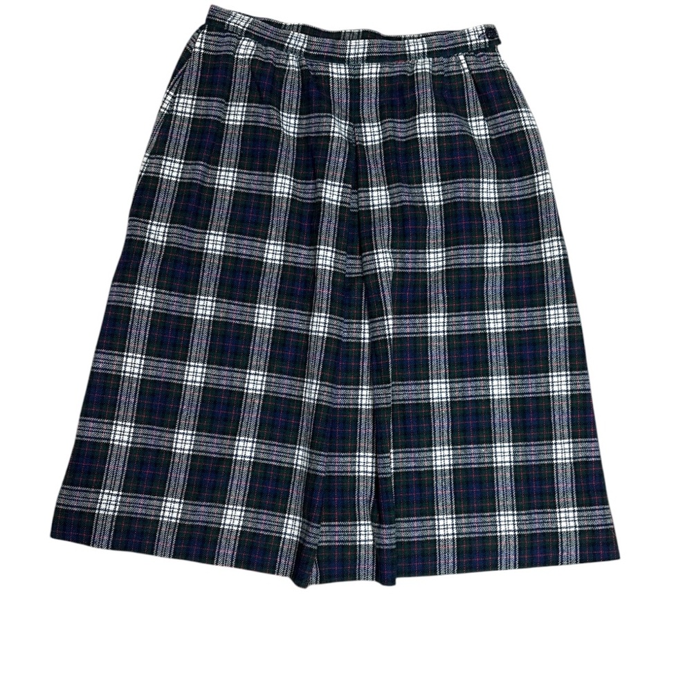 Vintage Pendleton 100% virgin wool plaid skirt